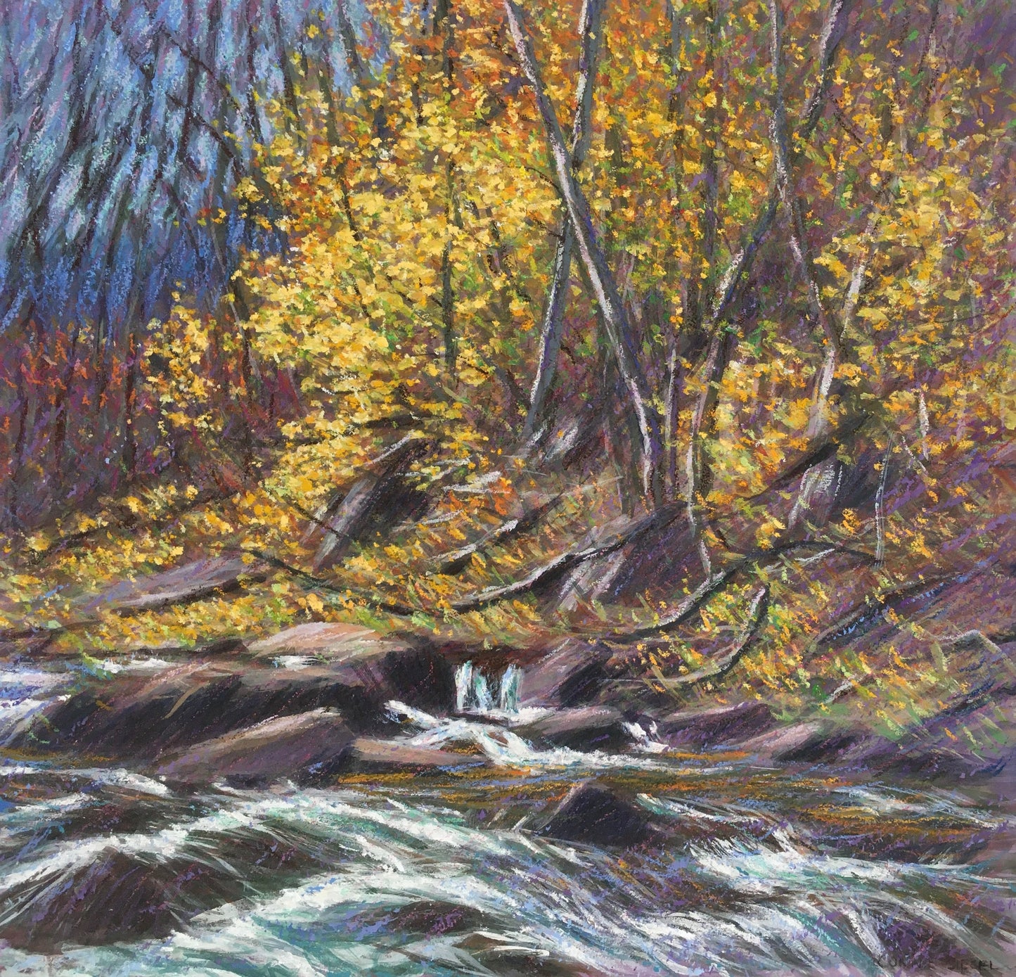 Aspens and Stream, October