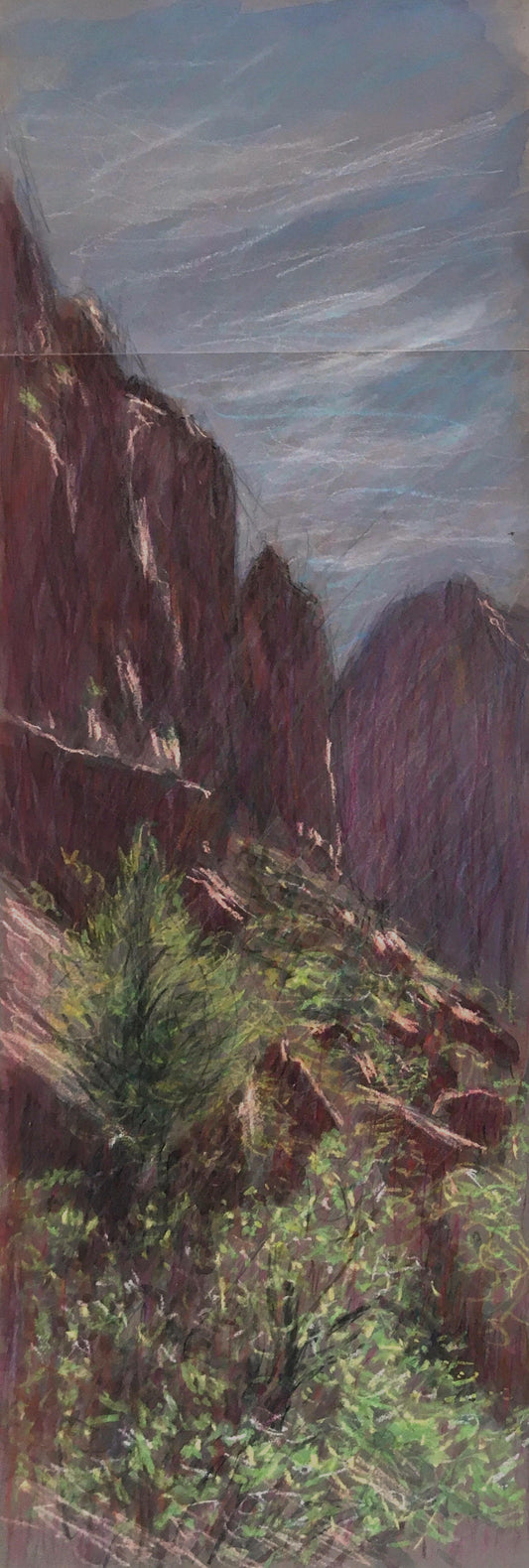 Mountain Peaks and Sky